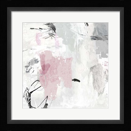 Framed Gray Pink II Print