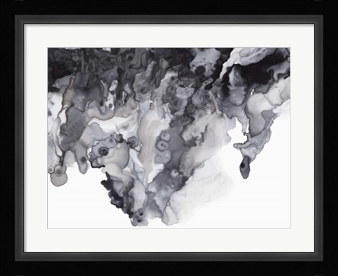 Framed Black Drip Print