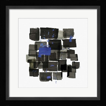 Framed Black Tiles Print