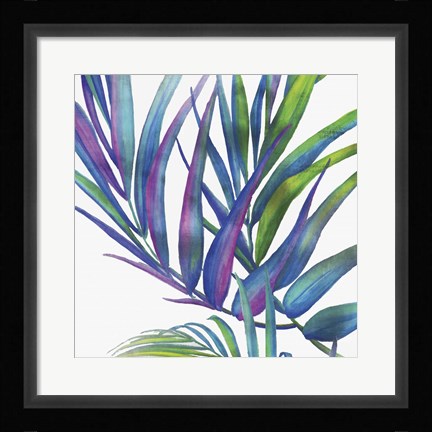 Framed Colorful Leaves I Print