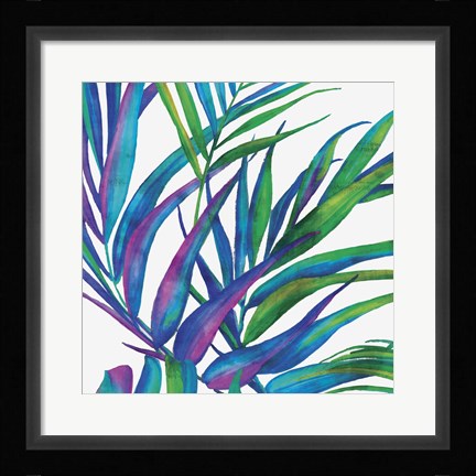 Framed Colorful Leaves II Print