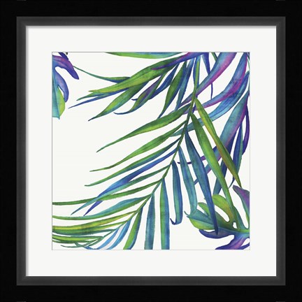 Framed Colourful Leaves III Print