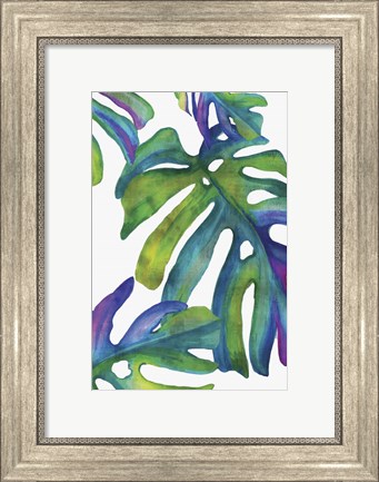 Framed Colorful Leaves IV Print