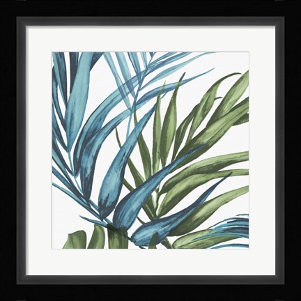 Framed Palm Leaves II Print