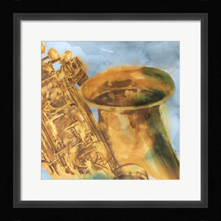 Framed Musical Sax Print