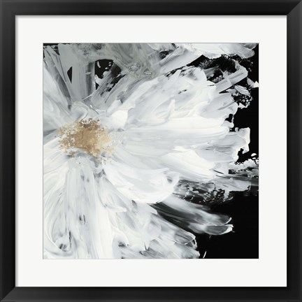 Framed Black Peony Print