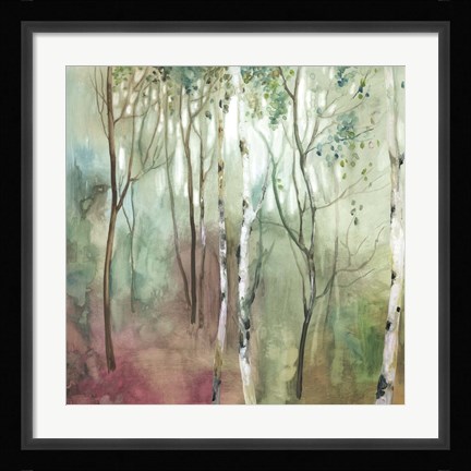 Framed Birch in the Fog I Print