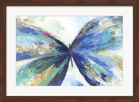 Framed Blue butterfly Print