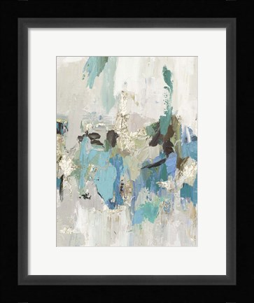 Framed Blue Silver II Print