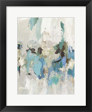 Framed Blue Silver II Print