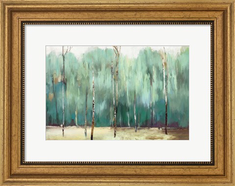 Framed Teal Forest Print