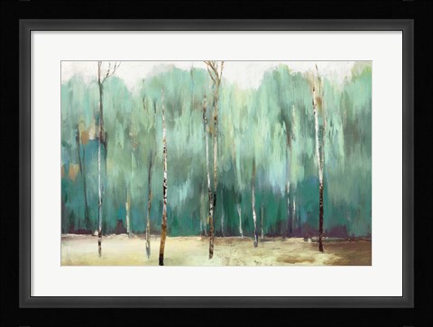 Framed Teal Forest Print