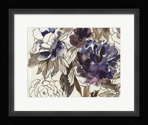 Framed Plum Floral III Print