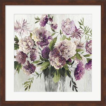 Framed Purple Bouquet Print