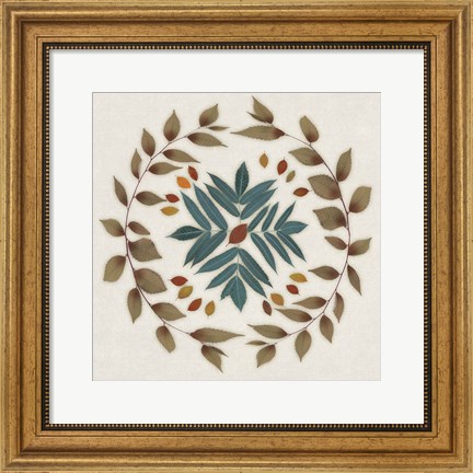 Framed Leaf Pattern IV Print