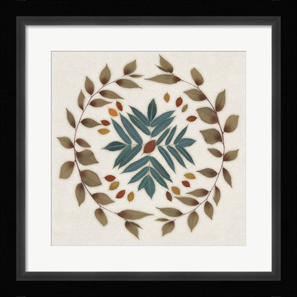 Framed Leaf Pattern IV Print
