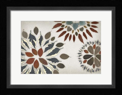 Framed Leaf Pattern VI Print