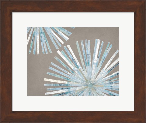 Framed Dandelion Blue I Print