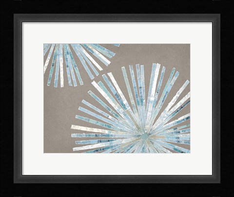 Framed Dandelion Blue I Print