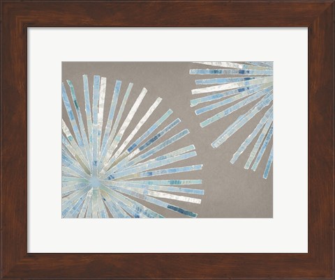 Framed Dandelion Blue II Print