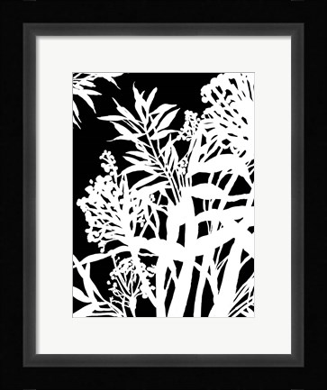 Framed Monochrome Foliage IV Print