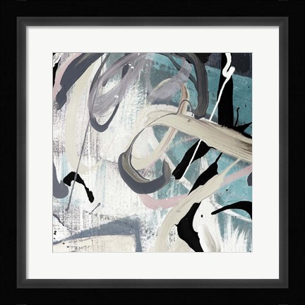 Framed Tangled I Teal Print