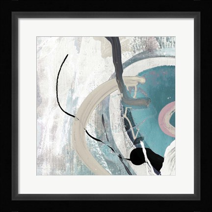 Framed Tangled II Teal Print