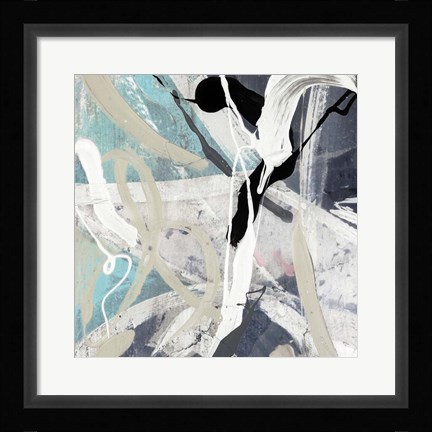 Framed Tangled IV Teal Print