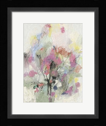 Framed Pastel Floral I Print