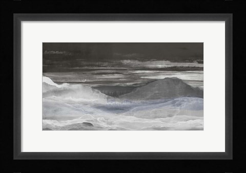 Framed Black Rock Print