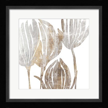 Framed Marble Foliage III Print