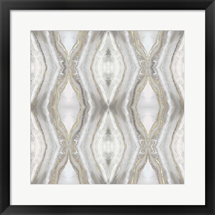 Framed Neutral Kaleidoscope I Print