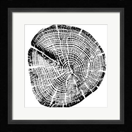 Framed Wood Grain Print