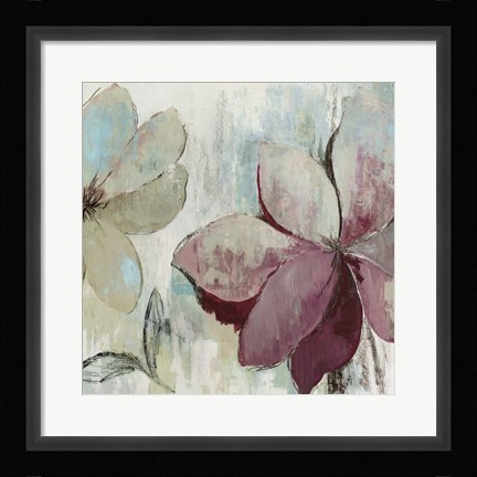 Framed Drippy Floral II Print