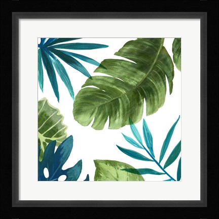 Framed Tropical Leaves II Print