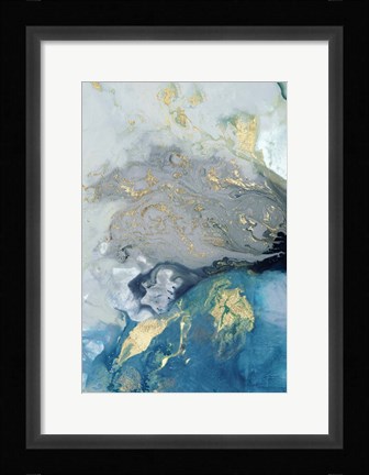 Framed Ocean Splash I Print