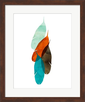 Framed Mod Feathers Print