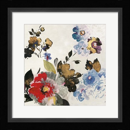 Framed French Flower I Print