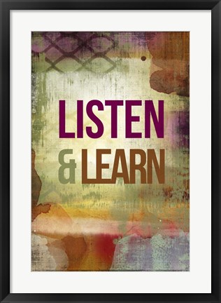 Framed Listen &amp; Learn Print