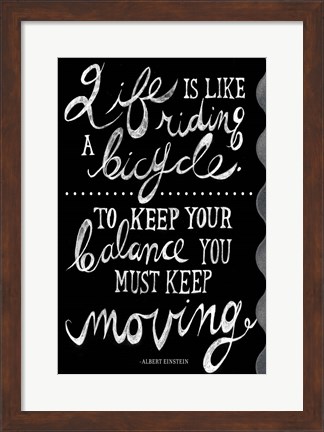 Framed Riding a Bicycle Print