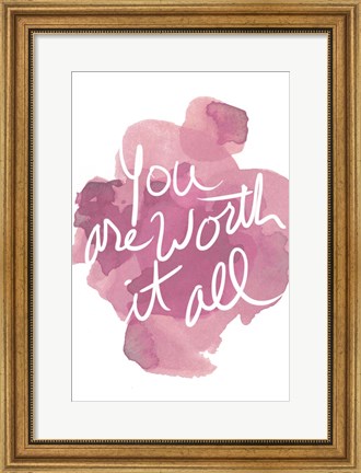 Framed Watercoulours Pink Type I Print