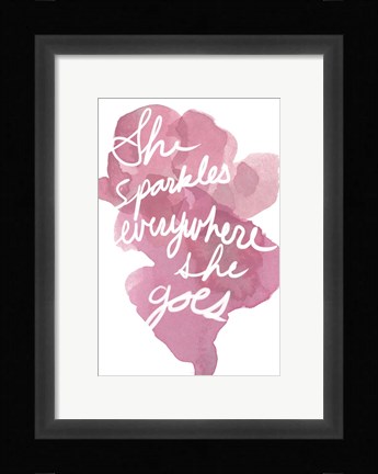 Framed Watercoulours Pink Type III Print