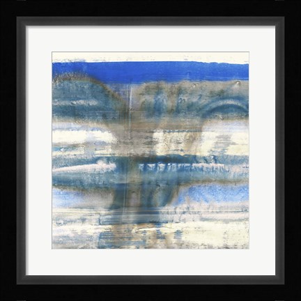 Framed Blue Swim I Print