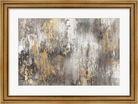 Framed Gold Ikat - Dark Print