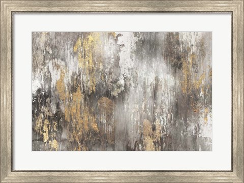 Framed Gold Ikat - Dark Print