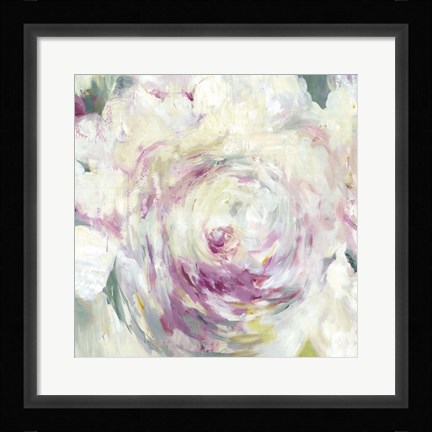 Framed Shabby Peony I Print