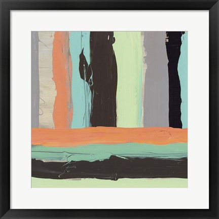Framed Alt Stripes I Print