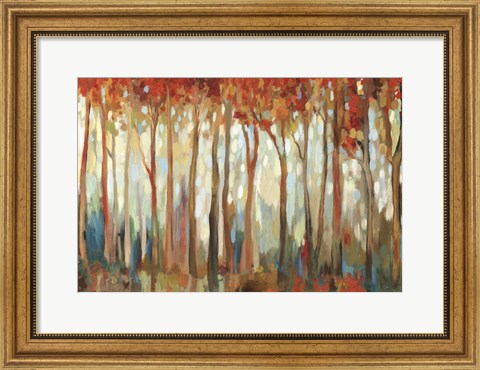 Framed Marble Forest I Print