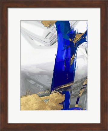 Framed Indigo Abstract IV Print