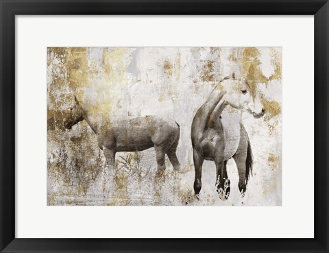 Framed Equestrian Gold II Print